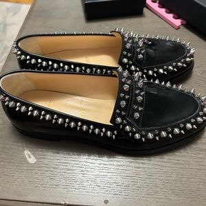 Christian Louboutin spiked patent loafers size 38